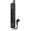 Image de Kerg, Multiprise, Alimentation de sécurité avec interrupteur 4 USB-C USB-A femelles noir 3m 16A H05VV-F 3x1 5mm2 (4x, Type 13, Type 15, USB-A, 3 m)
