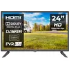 Image de Téléviseur de voyage Kiano Slim 24" HD LED - Chargeur voiture HDMI USB Dolby Audio Triple tuner DVB-T2 Noir