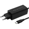 Image de Qoltec 52420 90-W-GaN-Superschnellladegerät 5 20 V 3 4 5 A USB-C 3.1 (90 W, 1 portion), Chargeur USB, Noir