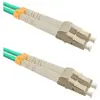 Image de Qoltec 54075 Câble à fibre optique LC/UPC LSZH OM3 Couleur Aqua (1 m), Câble réseau