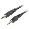 Image de Lanberg CA-MJMJ-10CC-0012-BK, 3.5mm, Mâle, 3.5mm, Mâle, 1,2 m, Noir (1.20 m), Câble audio
