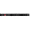 Image de Lanberg PDU-10I-0200-IEC-BK Unité de distribution d'alimentation (PDU) 10 sorties CA 1U, Accessoire ASI