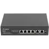 Image de Lanberg RSFE-4P-2FE-60 Commutateur réseau Fast Ethernet (10/100) non géré Power over Ethernet (PoE) 1U (6 ports), Switch réseau, Noir