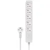Image de Savio, Multiprise, Alimentation électrique 5 prises 3 m blanc (SAVLZ-09) (5x, PECO 7/5, 3 m)