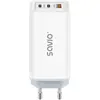 Image de Savio Le chargeur est connecté au réseau USB GaN 65W, Quick Charge 4.0, Power Delivery 3.0, LA-07 (65 W, 3 ports), Chargeur USB, Blanc