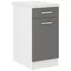 Image de ULTRA Meuble bas de cuisine L 40 cm avec plan de travail inclus - Gris