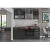 Image de LASSEN Cuisine complete L 180 cm avec meuble four et plans de travail - Gris Matera
