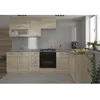 Image de Cuisine d'angle complète LASSEN 240x165cm avec plan de travail - décor chêne Sonoma