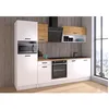 Image de Cuisine complete - L 263 cm - Décor Blanc et Chene - Plan de travail 203 cm inclus