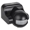 Image de Détecteur de mouvement PIR, infrarouge Maclean MCE358 B, IP44, noir, portée 12m, charge max. 800/1200W