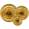 Image de Partydeco Décorations d'éventail en or (3 pcs)