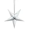 Image de Partydeco Paper star, 30cm, silver (1 pkt / 1 pc.) (1 pcs)