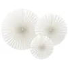 Image de 3 éventails déco blanc cassé 23-32-40cm - partydeco rpk9-008z