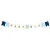 Image de Partydeco Guirlande Baby Boy 1.6 m, en bleu/or (1 pcs)