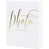 Image de Partydeco, Album photo, Album photo Precious moments 20 x 24.5 cm, blanc/or (24.50 x 20 cm)