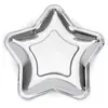 Image de Partydeco, Vaisselle de pique-nique, Assiettes en forme d'étoile Argenté (6x)