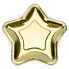 Image de 6 assiettes carton étoile 23cm or brillant - générique tpp34-019me