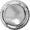 Image de Partydeco, Vaisselle de pique-nique, Assiette argentée métallique (6x)