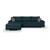 Image de Canape angle fixe en.casa 5 places en polyester bleu 188 x 289 x 88 cm