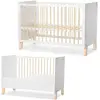 Image de KinderKraft, Lit pour enfant, Nico Cot en bois blanc (60 x 120 cm)