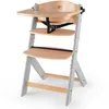 Image de Kinderkraft Chaise haute Enock, 2 en 1, Bois et Gris