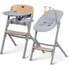 Image de KinderKraft, Chaise haute, Chaise haute LIVY avec transat CALMEE oak (Chaise haute)