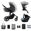 Image de KinderKraft, Poussette, Poussette Prime2 3in1 Mink Pro Shadow Grey (0 Mois - 3 Années)