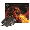 Image de Rebeltec mouse + mouse pad RED DRAGON, Tapis de souris, Noir