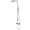 Image de Omnires, Pommeau de douche, parma - doucheset met kraan, 20x20 cm, 3 stralen, chroom (3 Types de jets)
