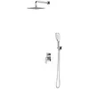 Image de Omnires, Système de douche, parma - doucheset met inbouwkraan, met inbouwdeel, 25x25 cm, 3 stralen, chroom