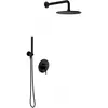 Image de Omnires, Système de douche, Kit de douche, noir SYSY18BL