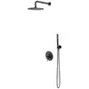 Image de Omnires, Système de douche, y - doucheset met inbouwkraan, met inbouwdeel, diameter 25 cm, grafiet