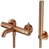 Image de Omnires, Robinetterie de salle de bains, y - badkraan met accessoires, geborsteld koper