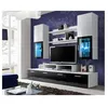 Image de Meuble tv mural design "mini" 200cm noir & blanc