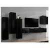 Image de Meuble tv mural design "switch ii" 270cm noir