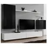 Image de Meuble tv mural design "switch ii" 270cm noir & blanc