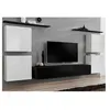 Image de Meuble tv mural design "switch iv" 320cm blanc & noir