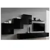 Image de Meuble tv mural design "switch x" 330cm noir