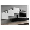 Image de Meuble tv mural design "switch x" 330cm blanc & noir