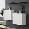 Image de Lot de 2 Blocs & Étagère "Switch SBI" 130cm Blanc & Noir