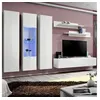 Image de Meuble tv mural design "fly v" 310cm blanc