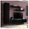 Image de Meuble tv mural design "fly i" 210cm noir