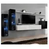 Image de Meuble tv mural design "switch xi" 330cm blanc & noir