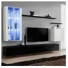 Image de Meuble tv mural design "switch xii" 270cm blanc & noir