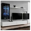 Image de Meuble tv mural design "switch xii" 270cm noir & blanc