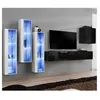 Image de Meuble tv mural design "switch xiii" 330cm noir & blanc