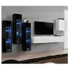 Image de Meuble tv mural design "switch xiii" 330cm blanc & noir