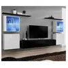 Image de Meuble tv mural design "switch xiv" 320cm noir & blanc
