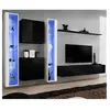 Image de Meuble tv mural design "switch xvi" 330cm noir & blanc
