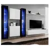 Image de Meuble tv mural design "switch xvi" 330cm blanc & noir